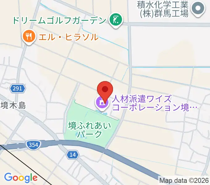 人材派遣ワイズコーポレーション境総合文化センターの地図