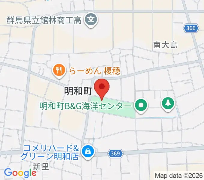 日本キャンパックホールの地図