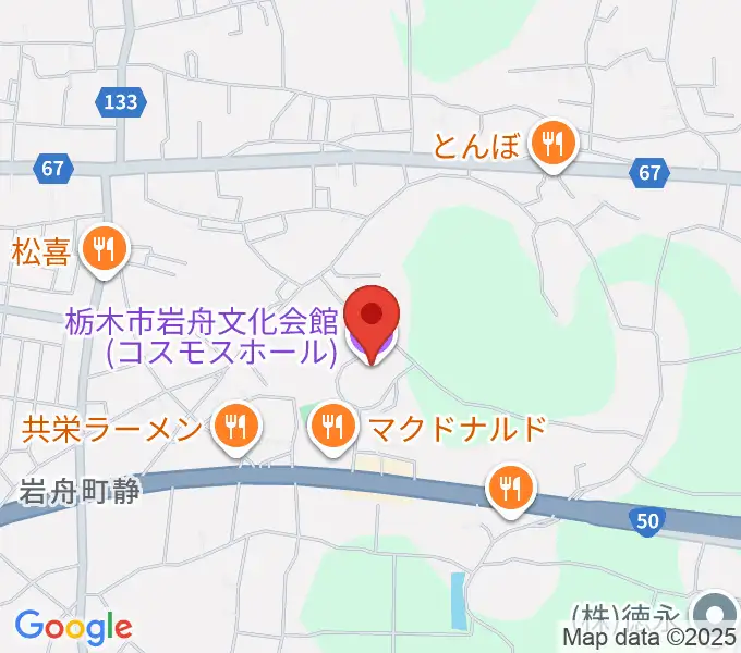 岩舟文化会館コスモスホールの地図