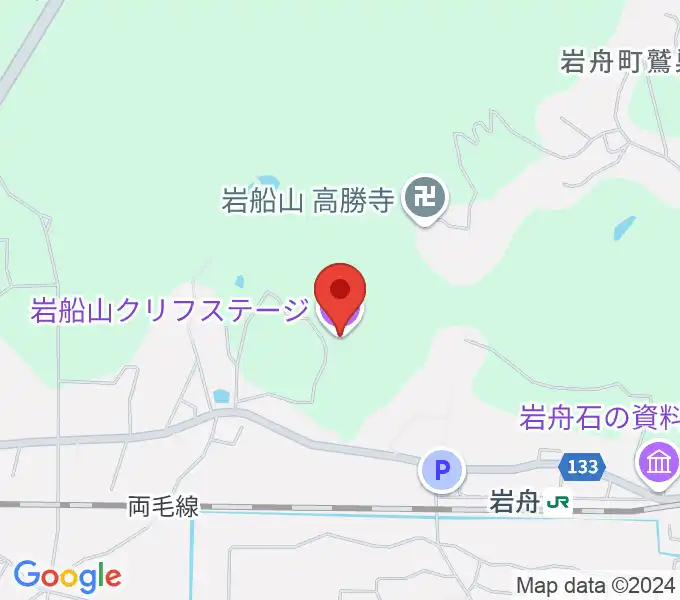 岩船山クリフステージの地図