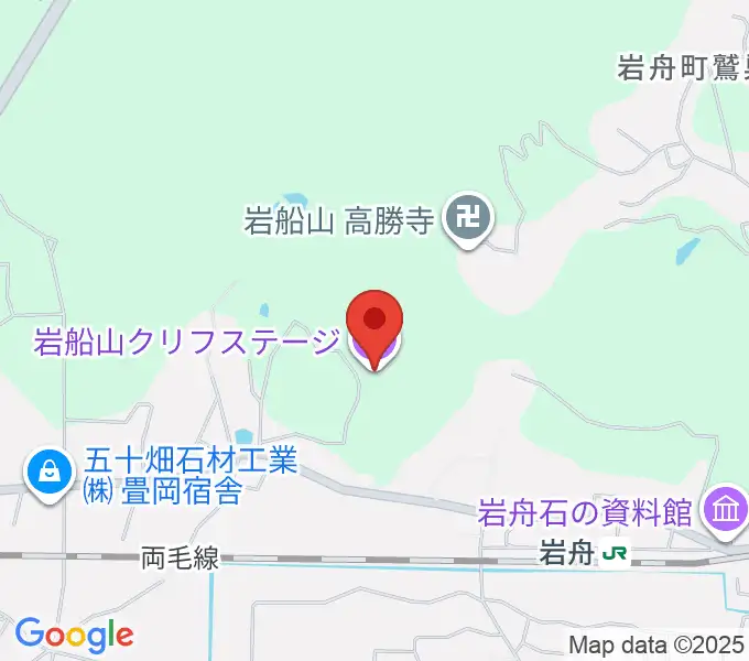 岩船山クリフステージの地図