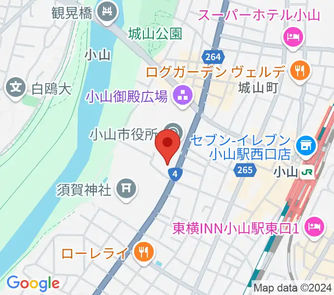 小山市立文化センターの地図