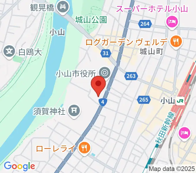 小山市立文化センターの地図