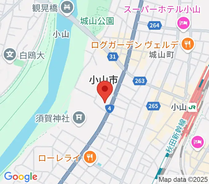 小山市立文化センターの地図