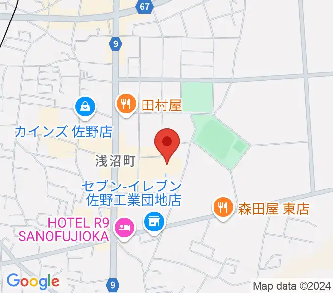 佐野市文化会館の地図