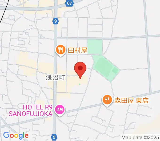 佐野市文化会館の地図