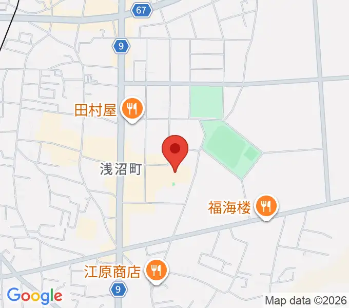 佐野市文化会館の地図