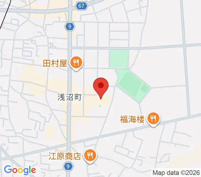 佐野市文化会館の地図