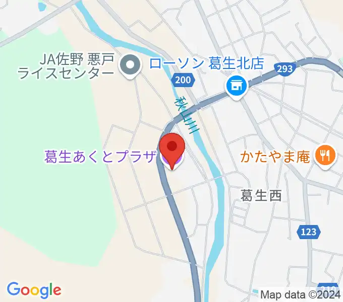 佐野市葛生あくとプラザの地図