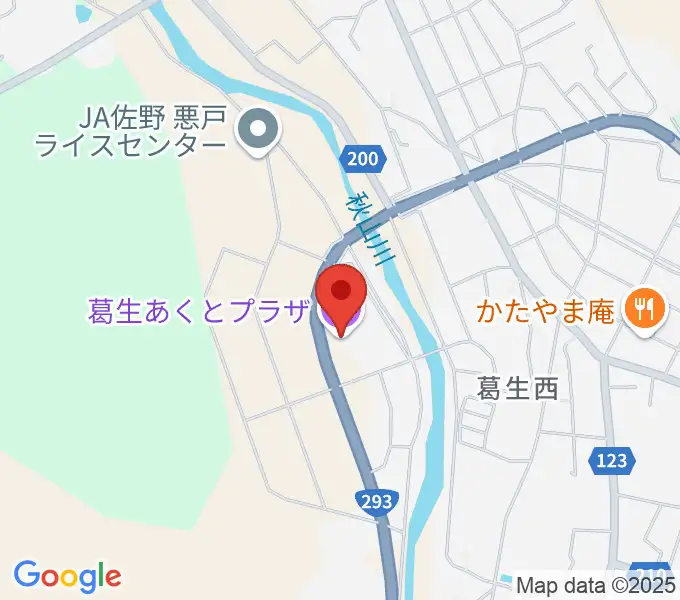 佐野市葛生あくとプラザの地図