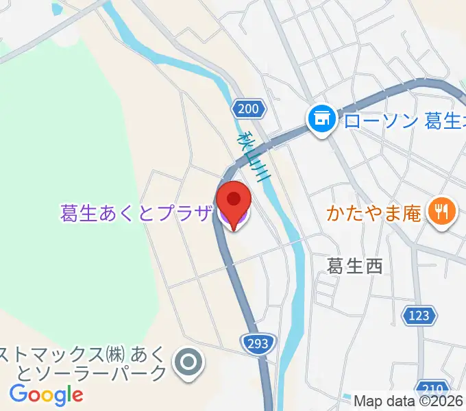 佐野市葛生あくとプラザの地図