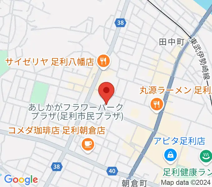 あしかがフラワーパークプラザの地図