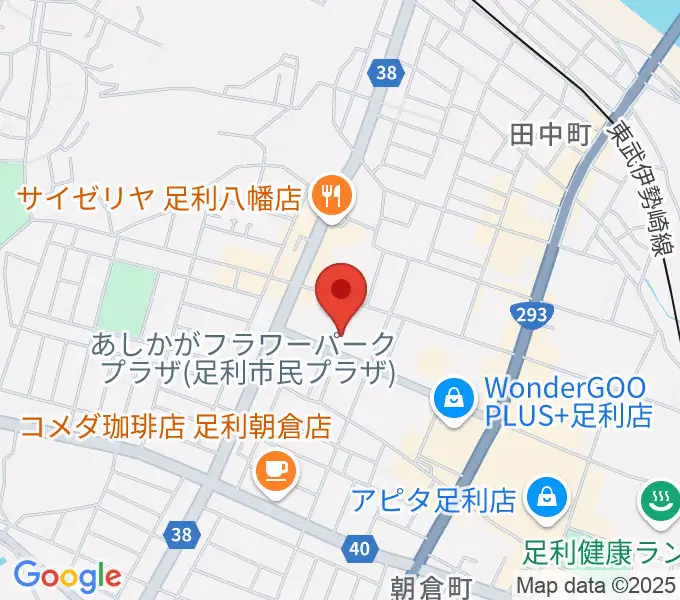 あしかがフラワーパークプラザの地図