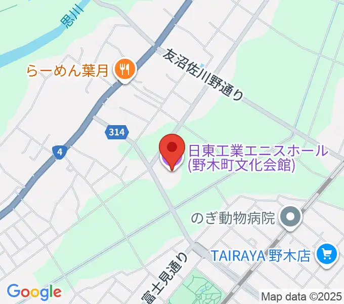 日東工業エニスホールの地図