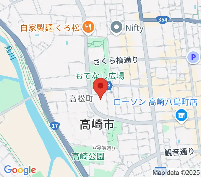 群馬音楽センターの地図