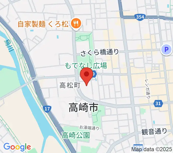 群馬音楽センターの地図