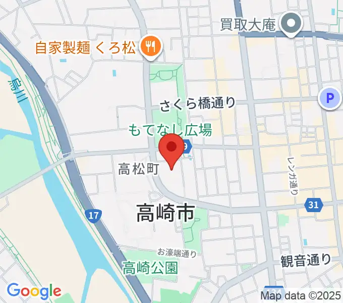 群馬音楽センターの地図
