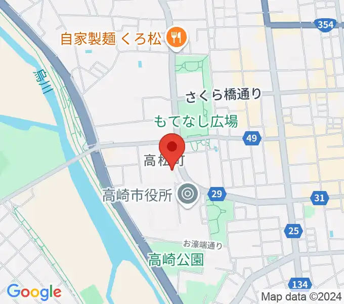 高崎シティギャラリーの地図