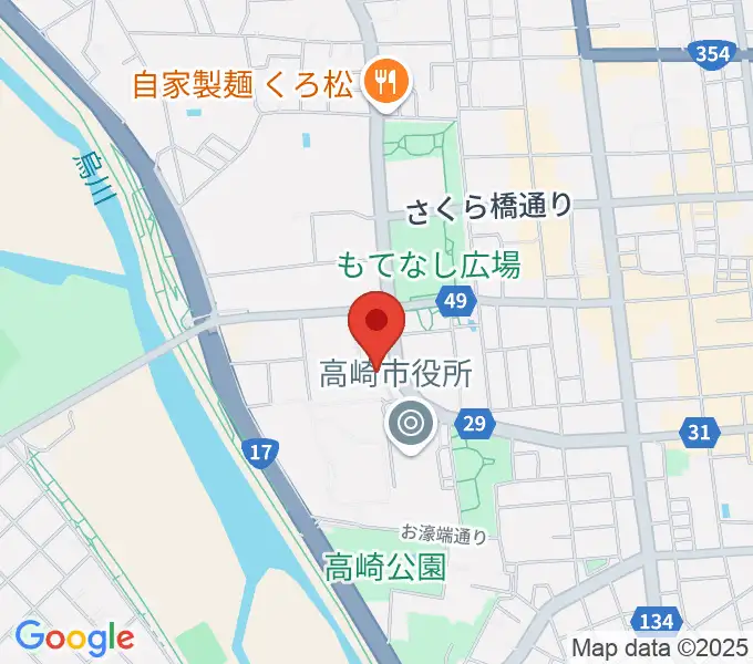 高崎シティギャラリーの地図