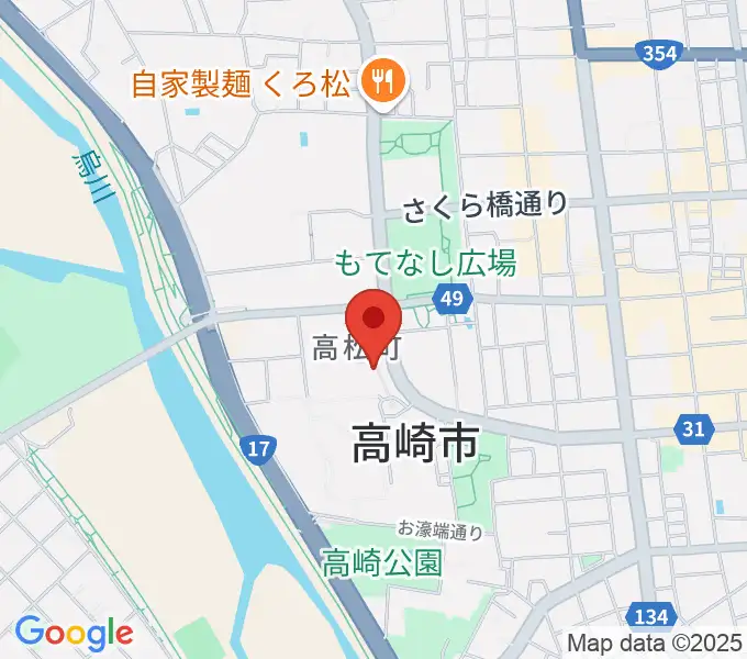 高崎シティギャラリーの地図
