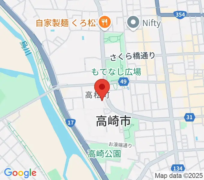 高崎シティギャラリーの地図