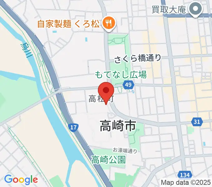高崎シティギャラリーの地図