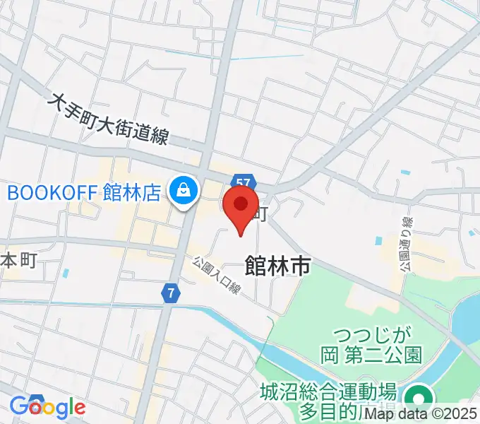 館林市文化会館の地図