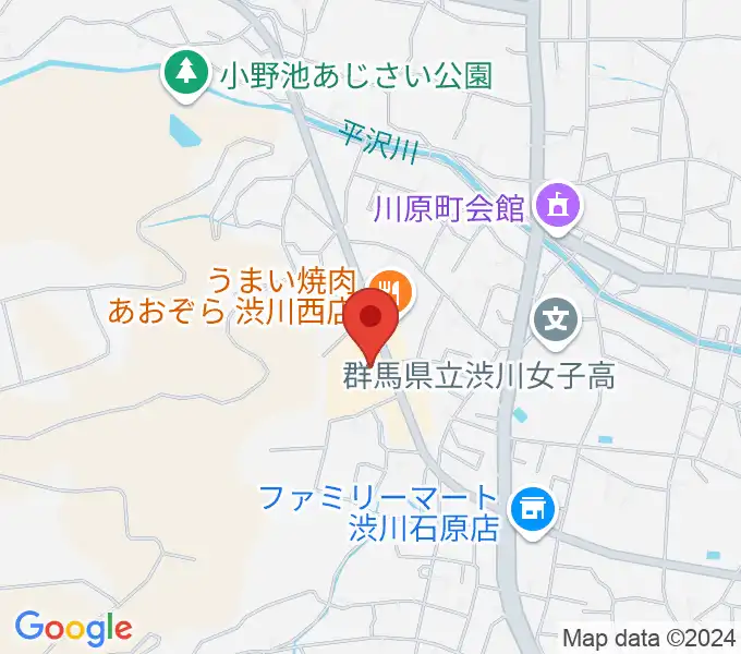 渋川市民会館の地図