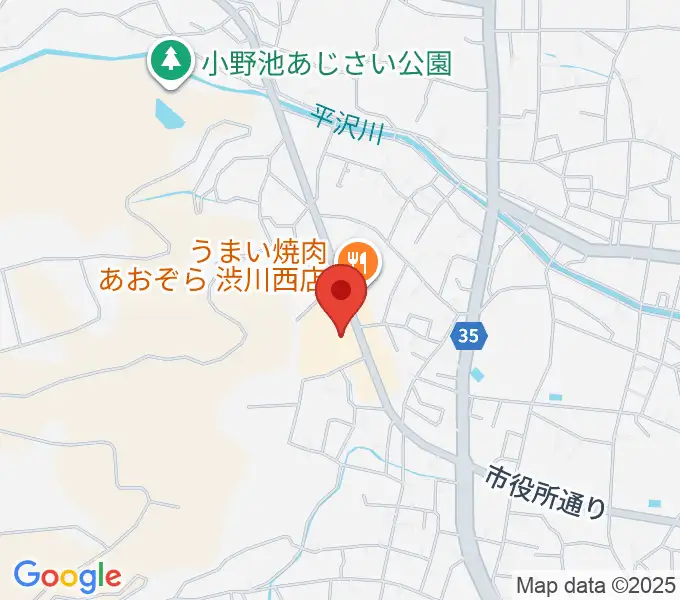 渋川市民会館の地図