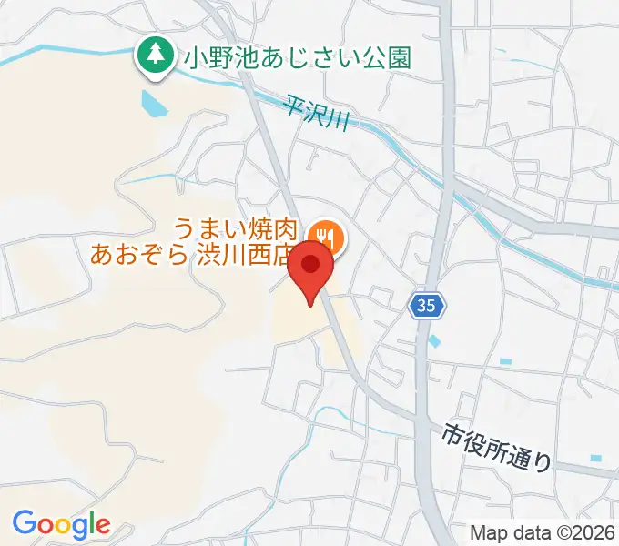 渋川市民会館の地図