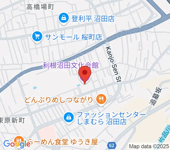 利根沼田文化会館の地図