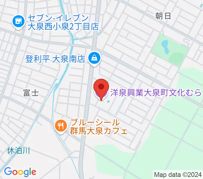 洋泉興業大泉町文化むらの地図