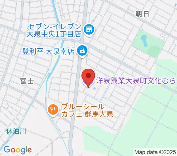 洋泉興業大泉町文化むらの地図