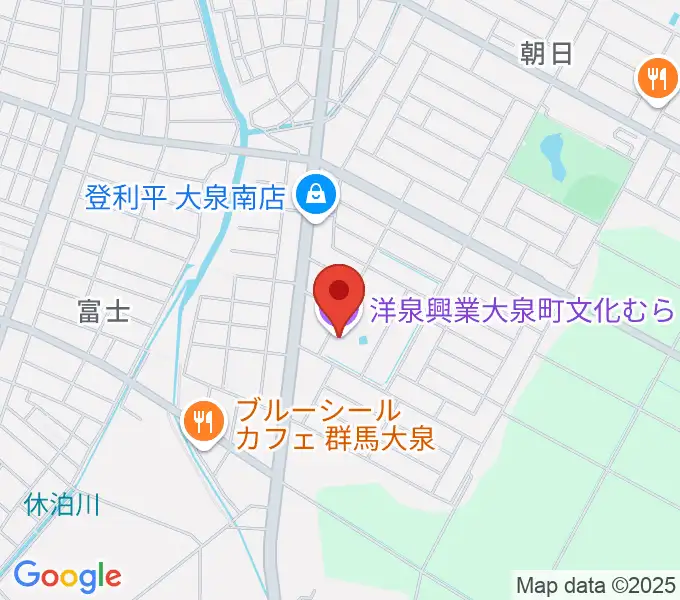 洋泉興業大泉町文化むらの地図