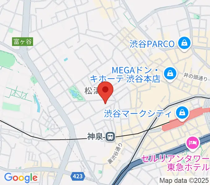 タカギクラヴィア 松濤サロンの地図