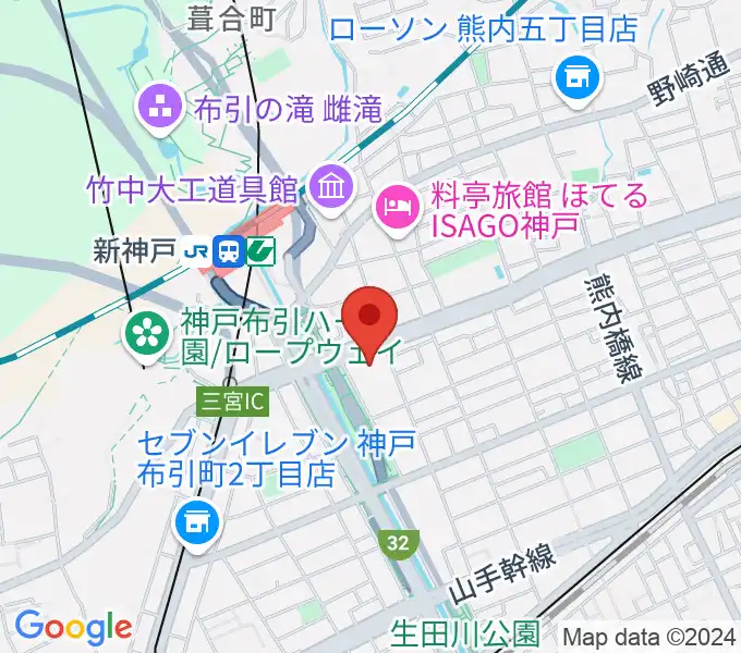 神戸芸術センターの地図