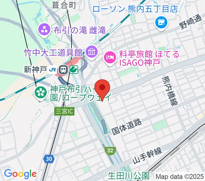 神戸芸術センターの地図