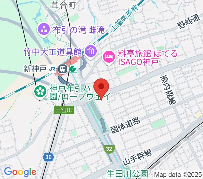 神戸芸術センターの地図