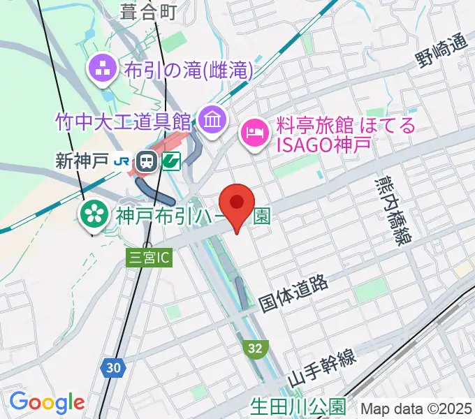 神戸芸術センターの地図