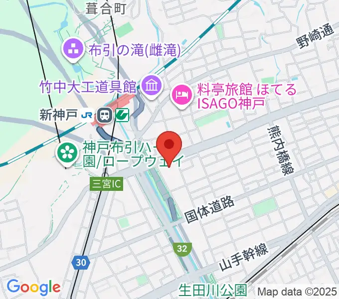 神戸芸術センターの地図