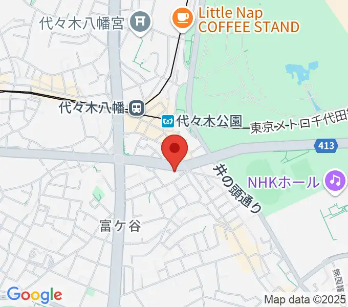 ハクジュホールの地図
