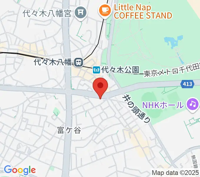 ハクジュホールの地図