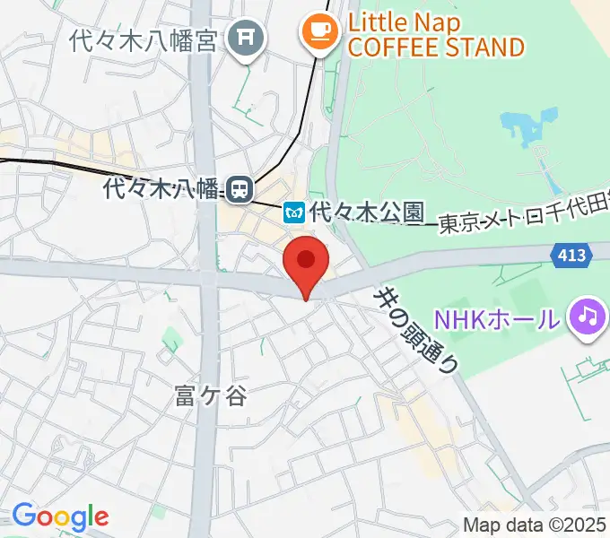 ハクジュホールの地図