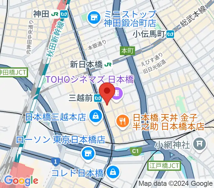 日本橋三井ホールの地図