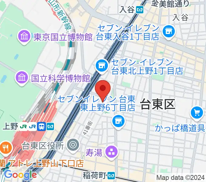 上野学園 石橋メモリアルホールの地図