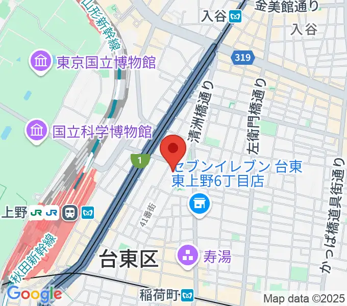 上野学園 石橋メモリアルホールの地図