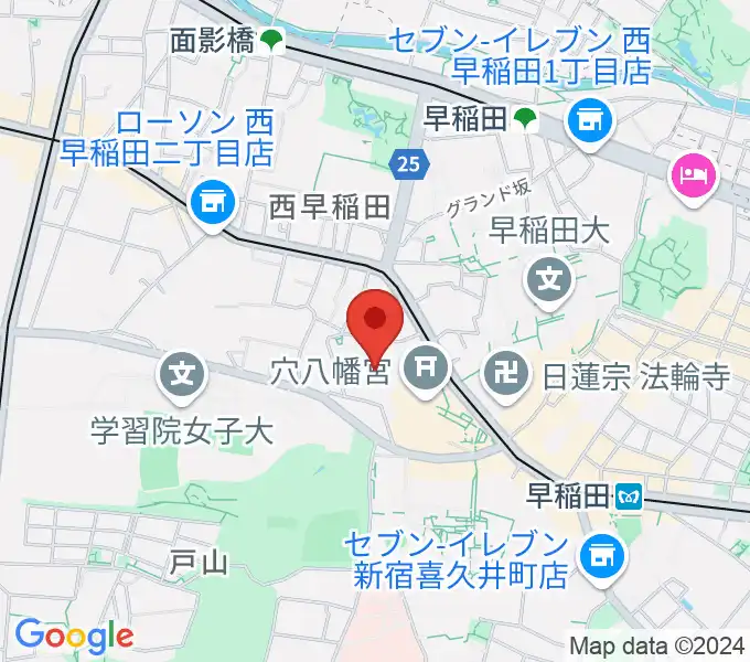 早稲田奉仕園スコットホールの地図