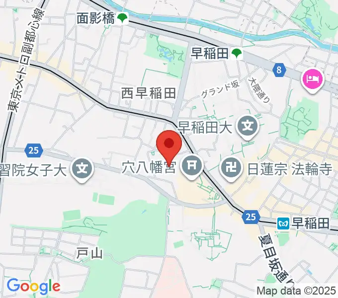 早稲田奉仕園スコットホールの地図