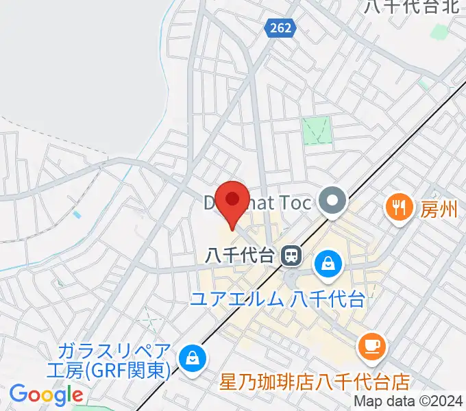 八千代台文化センターの地図