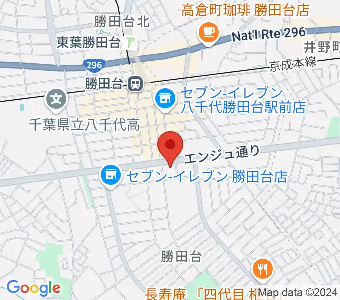 勝田台文化センターの地図